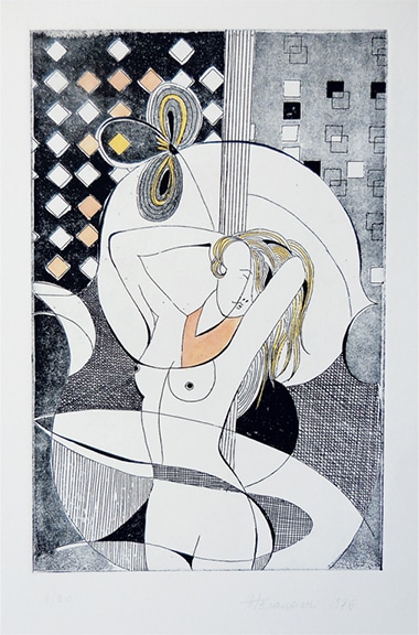 Dolci movenze - acquaforte, cm 25x35, 1976